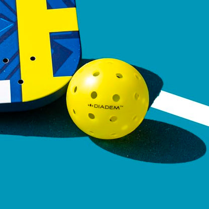 Diadem Premier Power Pickleball Ball - Official Ball of Power Pickleball | High Visibility Yellow | Fast and Durable | USAPA Approved (12 Pack, Yellow)