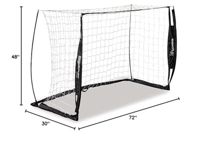 Champion Sports Rhino Flex Portable Soccer Goal – Durable Pop-Up Soccer Net with Carry Bag, Ground Stakes, and Sturdy Frame, Easy Setup for Backyard Practice or Games - style: 4' x 6'