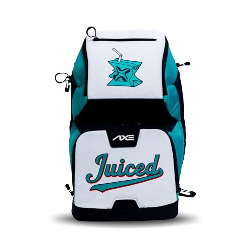 Axe Batpack | Baseball and Softball Backpack | Designed to Carry Bats, Cleats, & All Your Gear - color: Hit Juice