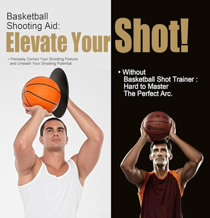 Basketball Shooting Trainer - Adjustable Hand Placement Corrector Eliminate Off-Hand Interference with Bonus 5.3" Shooting Aid - Basketball Training Equipment Accessories - size: Large