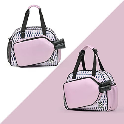 Boulder Bee Pickleball Bags, Premium Pickleball Tote Bag for Girls, Women’s Hand/Shoulder Gym Bag w Water Bottle Holder, with Pickleball Racquet/Paddle Holder