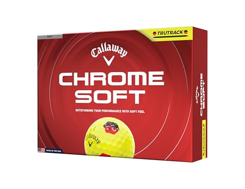 Callaway Golf Chrome Soft 2026 Golf Balls - color: Yellow Tru Track