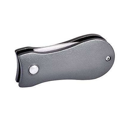 Mile High Life Golf Divot Repair Tool, All Metal Foldable Divot Tool with Pop-up Button & Magnetic Ball Marker - color: Gray Bone