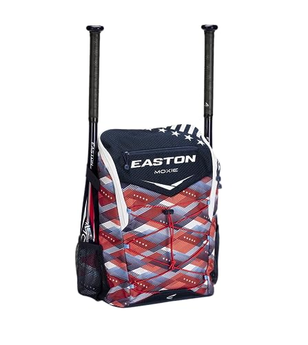 Easton | MOXIE Backpack Equipment Bag | Baseball / Softball | T-Ball / Rec / Travel | Multiple Styles - color: USA