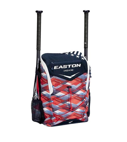 Easton | MOXIE Backpack Equipment Bag | Baseball / Softball | T-Ball / Rec / Travel | Multiple Styles - color: USA