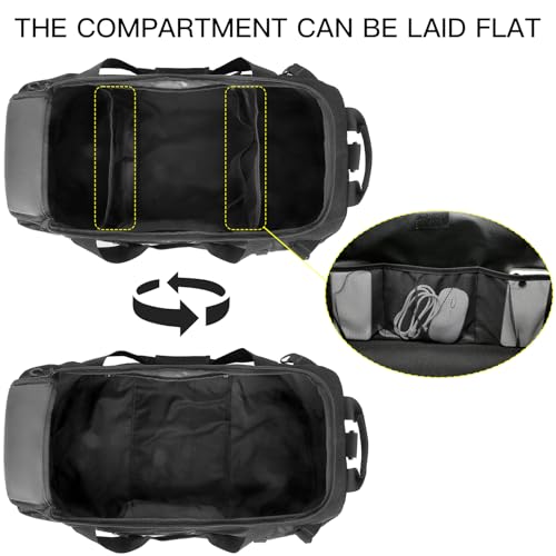 100L Extra Large Travel Duffle Bag Backpack for Men, 3 in 1 Sports Duffel Bags W/Adjustable Shoulder Strap & Dividers Gym Equipment/Gear Weekend Overnight Bag for Trip Camping Hiking, XL Black - color: Black