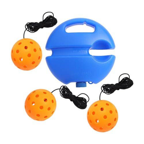 Pickleball Trainer Pickleball Training Tool and Pickleball Ball with Cord Pickleball Rebounder - color: with 3 Orange Balls