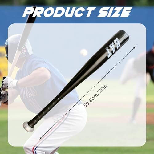 Aluminum Baseball Bat for Kids Adults –20 Inch Metal Baseball Bat with Wrapped Handle Lightweight Replacement Equipment for Training