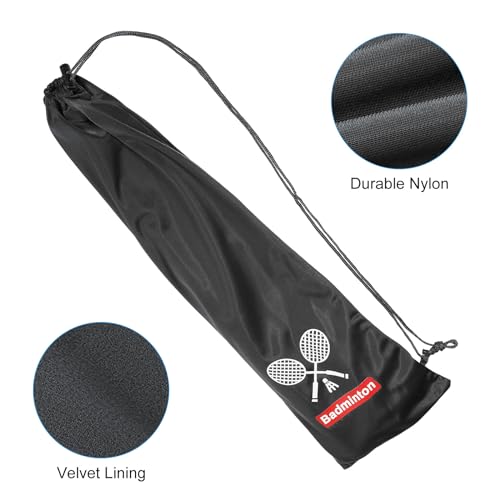 PATIKIL Badminton Racquet Cover Bag Soft Badminton Racket Pouch Velvet Lining with Drawstring Durable Lightweight for Badminton Players