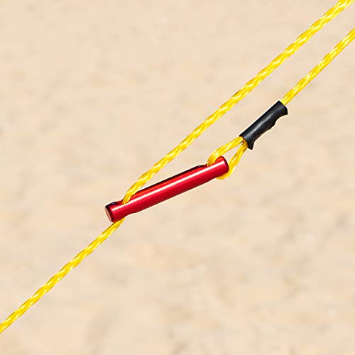 Vermont Portable Volleyball Sets [Beach or Standard] | Volleyball Training Equipment - Volleyball Posts, FIVB Nets, Guy Ropes & Carry Bag | Volleyball Net Outdoor - color: Pro Beach Set