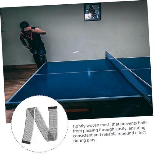 Retractable Table Tennis Net Dense Mesh for Ball Retention Easy to Store and Setup Lightweight and Portable for Indoor and Outdoor Training