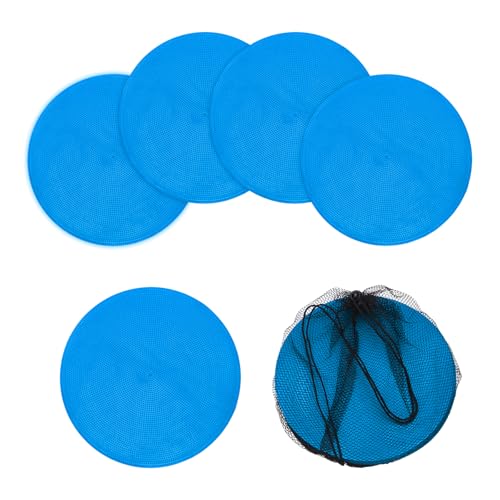 Spot Markers, Poly Spot Marker for Agility Training Floor Dots Non Slip Flat Field Cones for Soccer/Speed Training - color: Blue, size: 23 cm / 9.06 Inch