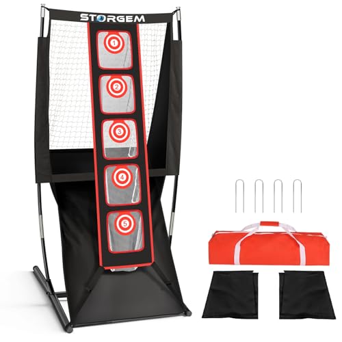 Storgem Golf Net, Golf Chipping Net,Target Training Chip Aids for Precision & Distance,with 5 Distinct Target Heights Challenge and Automatic Ball Return,Improve Your Short Game