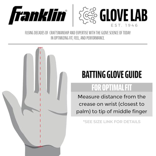 Franklin Sports MLB Baseball Batting Gloves - Pro Classic Batting Gloves for Baseball + Softball - Adult Men's + Youth Batting Glove Pairs