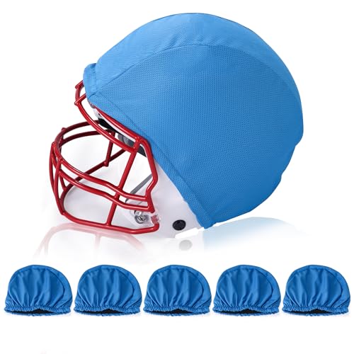 Football Helmet Covers Scrimmage Caps-Perfect for Football, Hockey, and Lacrosse Practice Sessions.The Fabric is Elastic& Bright Colors for Team Identification - color: Blue-6pcs