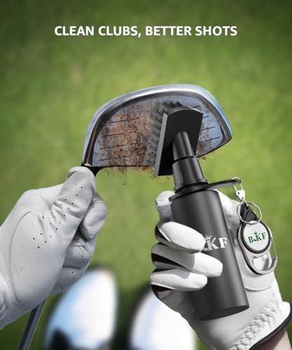 Golf Club Cleaner Brush Anti-Leak Bottle Holds 4.5 Ounces of Water with Gift Box for Club Grooves, Essentials Golf Accessories for Men, Best Golf Gifts for Men/Women (2)