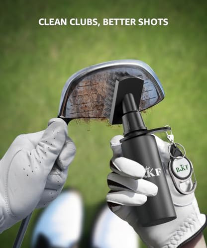 Golf Club Cleaner Brush Anti-Leak Bottle Holds 4.5 Ounces of Water with Gift Box for Club Grooves, Essentials Golf Accessories for Men, Best Golf Gifts for Men/Women (2)