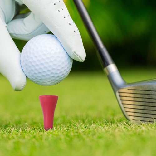 Skylety 18 Pieces Rubber Golf Tees for Mats Golf Rubber Tees for Practice Artificial Turf Mat 4 Mixed Size Tee Holder for Indoor and Outdoor Driving Range Simulator