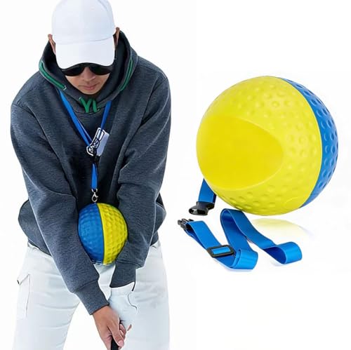Golf Swing Training Aid Ball, Swing Corrector with Lanyard for Impact Precision & Consistent Swings, Ideal Golf Training Equipment for Men Women Juniors High-Density PU Foam - size: Large