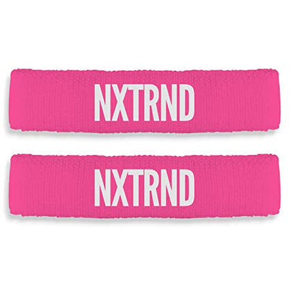 1 Pair Nxtrnd Bicep Bands, Sweat-Absorbent Arm Sweatbands, Football Accessory - color: Pink