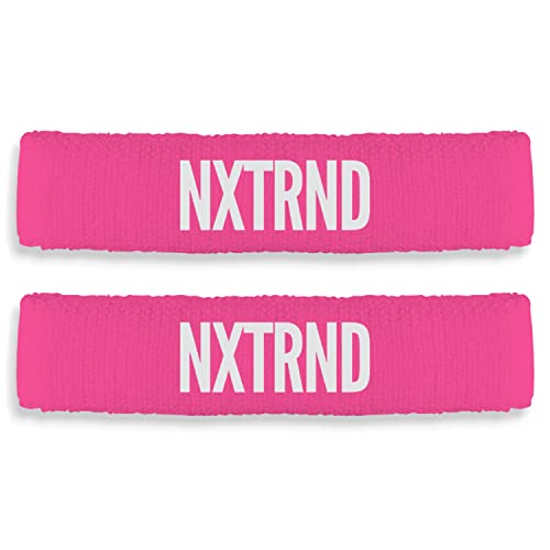 1 Pair Nxtrnd Bicep Bands, Sweat-Absorbent Arm Sweatbands, Football Accessory - color: Pink