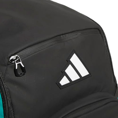 adidas Select Basketball Backpack for Practice, Gym and Travel, 32L - color: Black/Pure Teal Green
