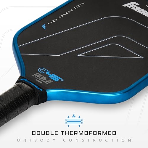 Franklin Sports PRO Pickleball Paddles – C45 Carbon Fiber Series - Official USAP + UPA Approved – Pro Player Design - color: Hybrid |Electric Blue, size: 14 mm