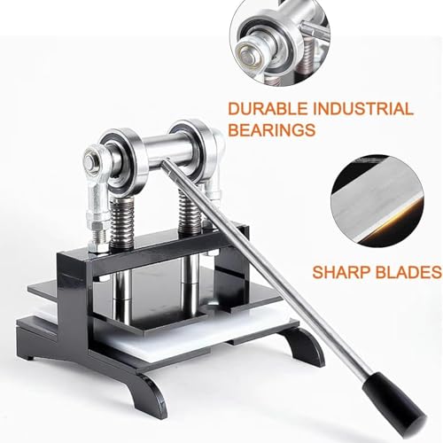 Manual Table Tennis Rubber Edge Cutter,Table Tennis Racket Rubber Cutting Tool Kit,Double Roller Bearing with 8mm Thickness Base Plate, Universal Mold for Pen-Hold and Horizontal Grips(20x20CM) - size: 20x20CM