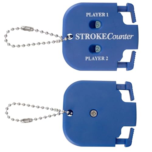 SEACLOUD Mini Golf Putt Score Counter Clicke Two Digits Scoring Keeper Black Color Handy Golf Count Shot Stroke/Black/Red/Yellow/White/Blue - color: blue