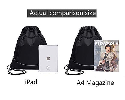 STAY GENT Drawstring Basketball Backpack for Boys, Foldable Soccer Backpack Gym Bag Sackpack Sports Sack with Detachable Ball Mesh Bag for Volleyball Baseball Yoga - color: Black