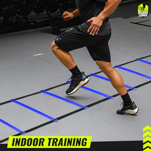 Teenitor Agility Ladder Speed Ladder Training Ladder for Soccer, Speed, Football Fitness Feet Training Carry Bag Agility Training Equipment 13 rungs, 23 feet