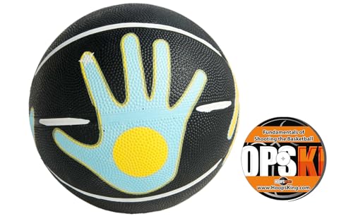 HOOPSKING Skill Shooter Basketball w/OnlineTraining Video, Basketball with Hand Placement - size: Regulation 29.5"