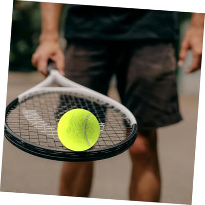 Happyyami 12pcs Pressureless Tennis Balls for Training and Practice Durable Felt for All Courts Tennis Machines and Outdoor Sports
