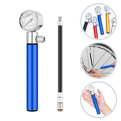 Sports Pump with Pressure Gauge Hand Air Pump for Basketball Soccer Volleyball Rugby and Tires Ergonomic and Portable Design