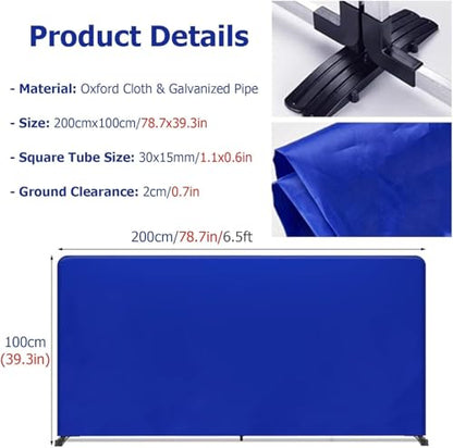 The Movable Ping Pong Ball Baffle,Blue Table Tennis Baffle, Ultra-Long Portable Table Tennis Field Fence, Splicable Table Tennis Surround Block for Table Tennis Court/Club/School/Stadium，（B