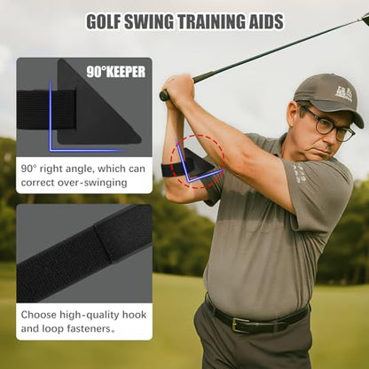 Golf Swing Trainer Aid, 90°Keeper Golf Posture Correction Training Aid, Professional Swing Accuracy Improvement Tool for Preventing Over Swinging
