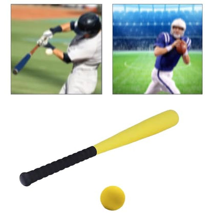 Kids Foam Baseball Bat and Ball Set Kids Baseball Set 21" Bat for Training Indoor Outdoor Game Playing Exercise, Yellow