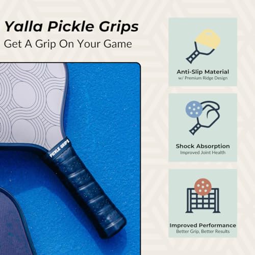 Pickle Grips Pickleball Paddle Grip Tape - Overgrip Grip Wrap for Pickleball Racket - Moisture Wicking Paddle Grip Wrap (2 Pack) - color: Black
