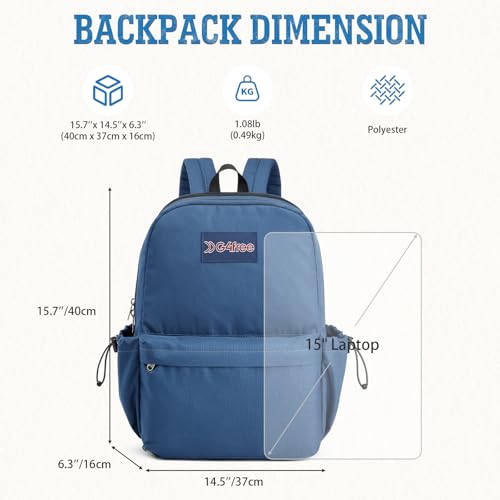G4Free Pickleball Bag, Pickleball Backpack Fits 2 Paddles with Shoes Compartment and Fence Hook for Men and Women - color: Blue