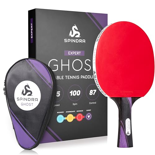 Performance Ping Pong Paddles, Advanced-Expert Table Tennis Paddles For Each Skill Level With Professional Rubbers & Carbon Layered Blades, 2025 Upgrade With Protective Case to Boost Your Game