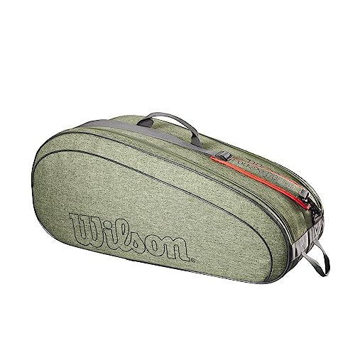 WILSON Team Tennis Racket Bag - Heather Green and Heather Grey
