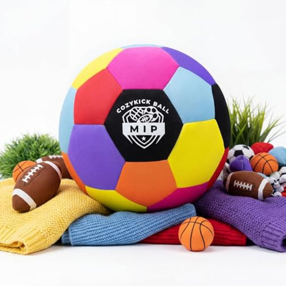 MIP Silent Indoor Soccer Ball – Size 4 Soft Foam Ball for Kids & Toddlers | Quiet Play, Non-Marking, Real Bounce | Safe for Hardwood, Carpet & Apartments | CPC Certified