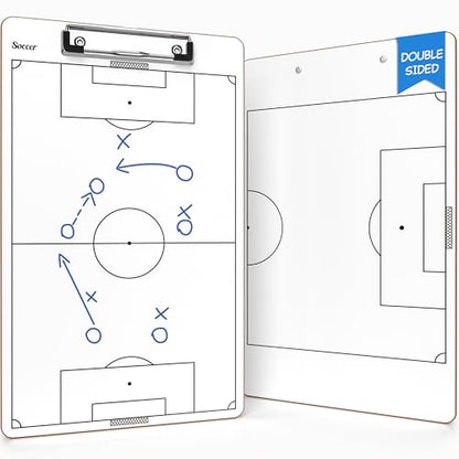 Scribbledo Soccer Dry Erase Coaching Board 15"x9" Soccer Whiteboard for Coaches Soccer Coaching Equipment Accessories Tactics Field Board Making it The Perfect Coach Gifts