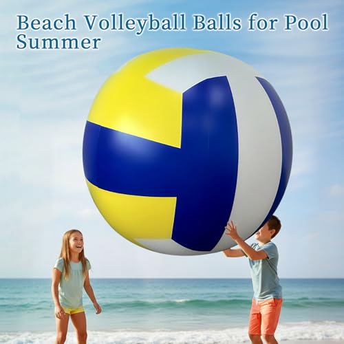 60 Inch Giant Inflatable Beach Volleyball Balls Large PVC Jumbo Beach Sports Balls Toys for Outdoor Activity Party Favors