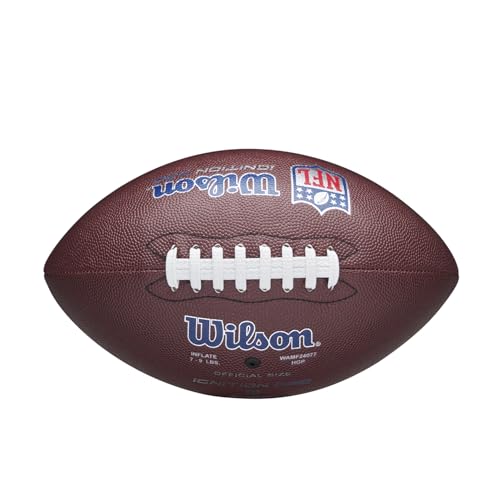 WILSON NFL Ignition Footballs - color: Brown, size: Official - Ages 14+, style: NFL Ignition Pro Eco