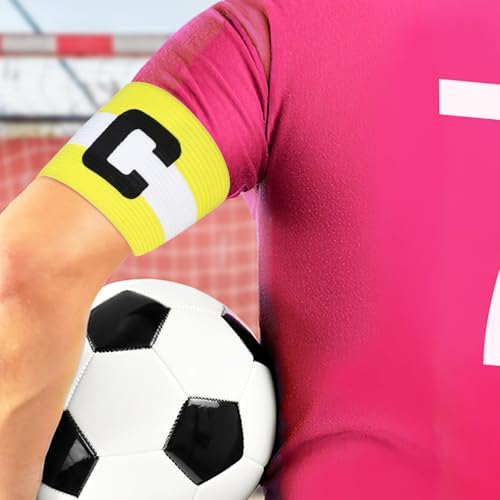 YARNOW 2 Pcs Soccer Captain Armbands Adjustable Elastic Football Bands for Youth Team Leaders Training Matches