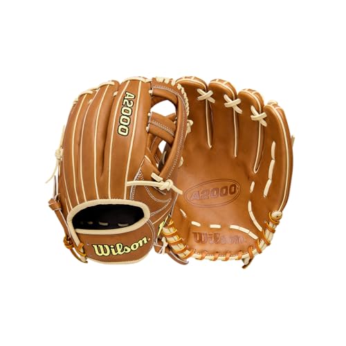 Wilson | 2026 | A2000 Classic | Baseball Gloves + Mitts | Sizes 11.5" - 12.75" | Right + Left Hand Throw | Multiple Styles - color: Saddle Tan/Blonde, size: Infield - 11.75"