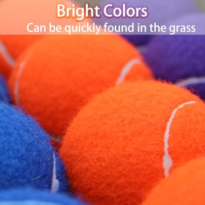 SHYUJAJIE Tennis Balls, 40 Pack Training Tennis Balls,High Elasticity Practice Tennis for Beginner, Exercise Playing Balls for Pet Dog - color: Multicolor