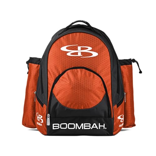 Boombah Tyro Baseball/Softball Bat Backpack - 20" x 15" x 10" - Holds 2 Bats up to Barrel Size of 2-5/8" - color: Black/Orange_C23