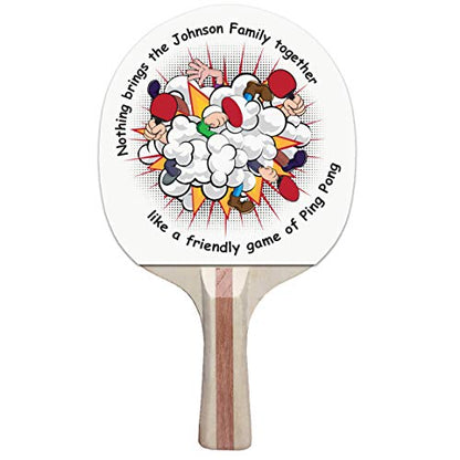 Infusion Custom Colorful Design Ping Pong Paddle, Premium 5 Ply Direct Imprint Personalization on Table Tennis Racket - color: PP120-48